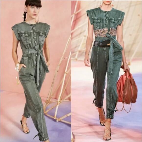 Ulla Johnson Olive Belted Jumpsuit - Picture 1 of 10